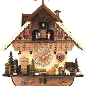 שעון קוקייה עם אלמנטים נעים מהיער השחור 484QMT