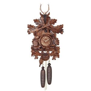 שעון קוקייה עשוי עץ מהגוני מלא 739/8 מכני ENGSTLER