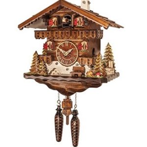 458QM שעון קוקייה בסגנון היער השחור