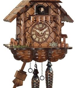 407QM שעון קוקייה בסגנון היער השחור