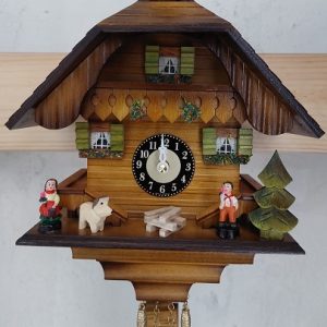 שעון קוקייה מעץ מיניאטורי עם מטוטלת 0226QP ENGSTLER