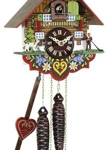 415Q שעון קוקייה בסגנון היער השחור מיניאטורי